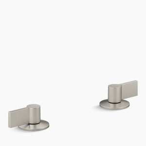 Components Bathroom Faucet Lever Handles in Vibrant Brushed Nickel - Less Spout
