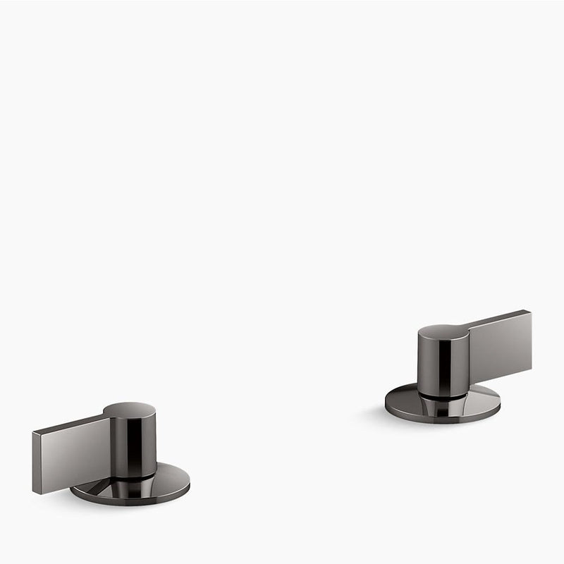 Components Bathroom Faucet Lever Handles in Vibrant Titanium - Less Spout