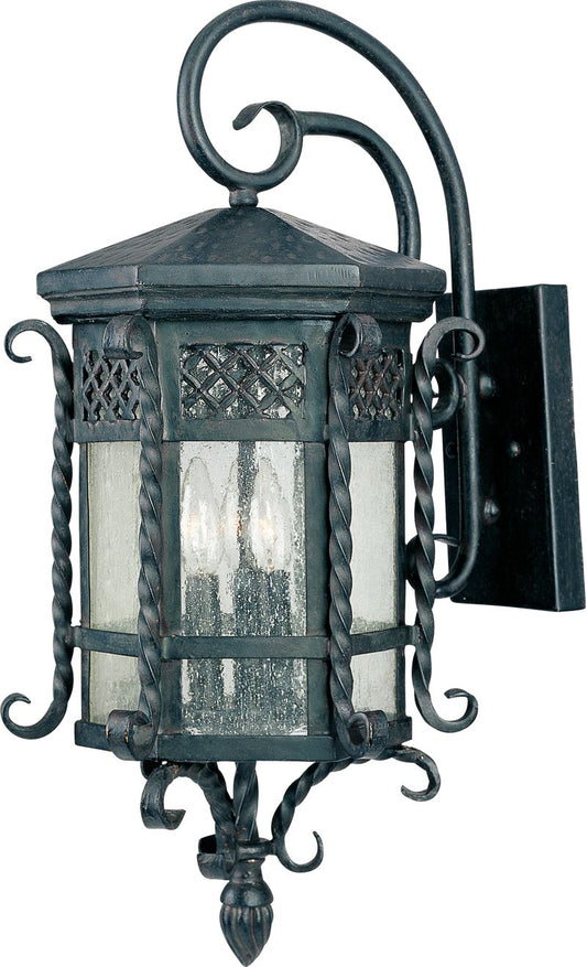 Scottsdale 11.75" 3 Light Outdoor Wall Mount in Country Forge