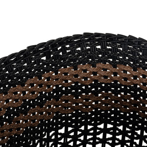 Naida Grass Roots Outdoor Basket in Black Braided Weave (22' x 22' x 24')