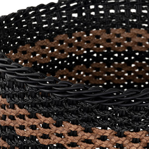Naida Grass Roots Outdoor Basket in Black Braided Weave (22' x 22' x 24')