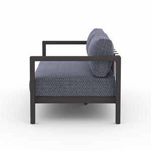 Solano 2-Seat Outdoor Sofa in Faye Navy & Bronze (59.8' x 32.3' x 24.5')