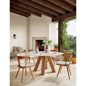 Sanders Solano Outdoor Dining Table in Natural Teak FSC (54' x 54' x 30')