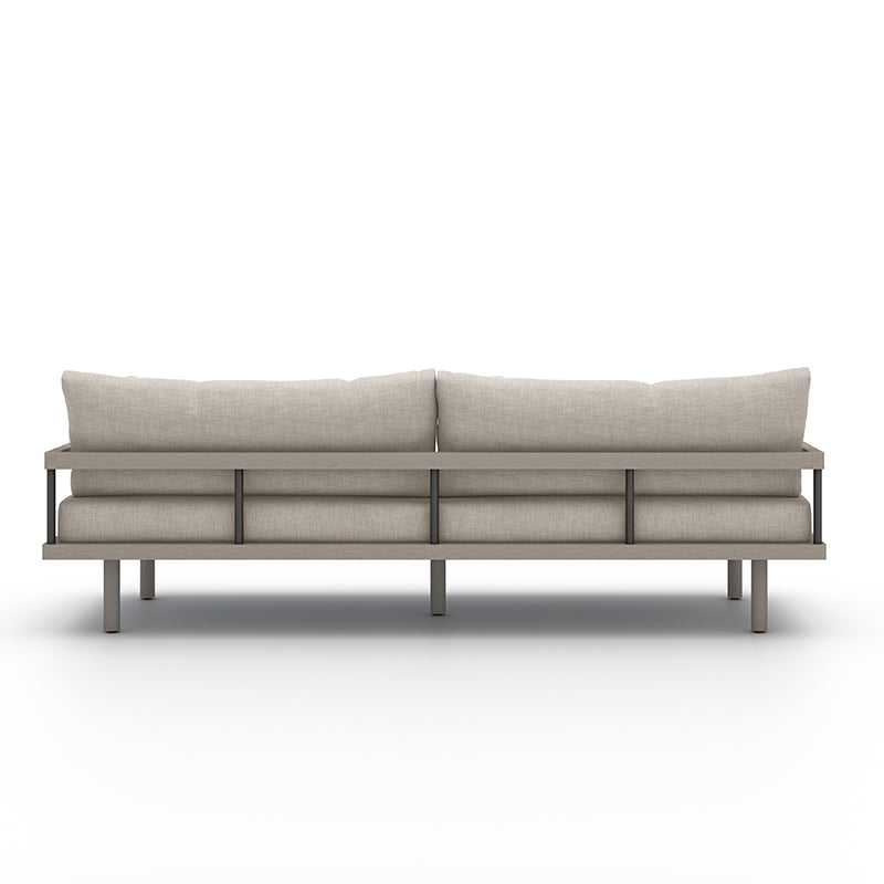 Nelson Solano Outdoor Sofa in Stone Grey and Bronze and Weathered Grey FSC (94.5' x 37.5' x 31.75')