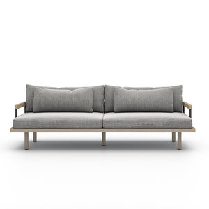 Nelson Solano Outdoor Sofa in Faye Ash and Bronze and Washed Brown FSC (94.5' x 37.5' x 31.75')