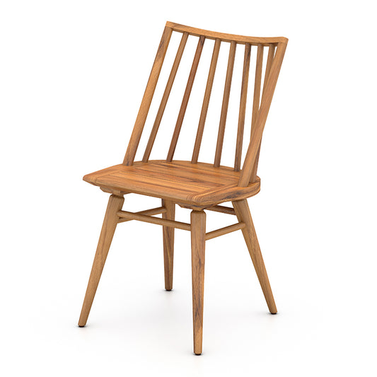 Sutter Belfast Outdoor Dining Chair in Natural Teak (17.75" x 21" x 32.75")