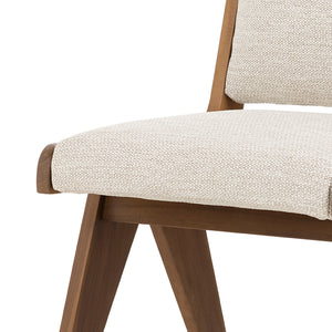 Colima Solano Outdoor Dining Chair in Natural Teak (22.75' x 21.75' x 35.5')