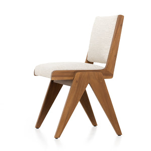 Colima Solano Outdoor Dining Chair in Natural Teak (22.75' x 21.75' x 35.5')