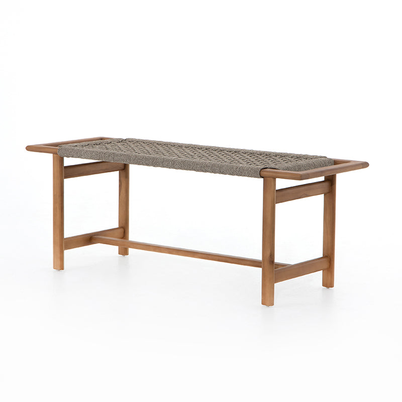 Phoebe Grass Roots Outdoor Bench in Natural Teak (51' x 18' x 19')