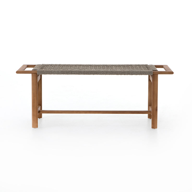 Phoebe Grass Roots Outdoor Bench in Natural Teak (51' x 18' x 19')