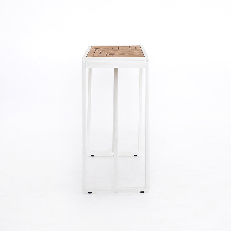 Maeve Solano Outdoor Console Table in White Aluminum (46' x 15' x 30.25')