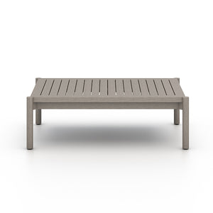 Nelson Solano Outdoor Coffee Table in Weathered Grey FSC (49.25' x 33.5' x 15.75')