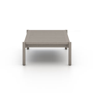 Nelson Solano Outdoor Coffee Table in Weathered Grey FSC (49.25' x 33.5' x 15.75')