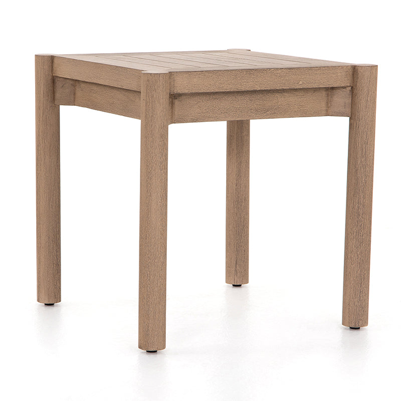 Nelson Solano Outdoor End Table in Washed Brown FSC (19.75' x 19.75' x 20')