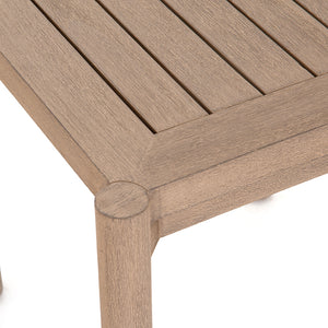 Nelson Solano Outdoor End Table in Washed Brown FSC (19.75' x 19.75' x 20')