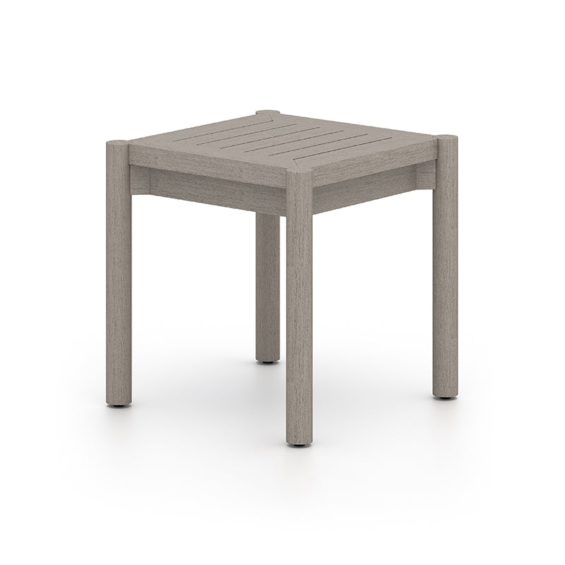 Nelson Solano Outdoor End Table in Weathered Grey FSC (19.75' x 19.75' x 20')