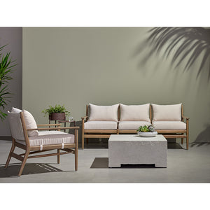 Otero Constantine Outdoor Coffee Table in Blanc White (30' x 30' x 13.75')