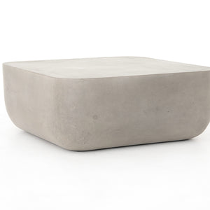 Ivan Thayer Outdoor Coffee Table in Grey Concrete (29.5' x 29.5' x 11.75')