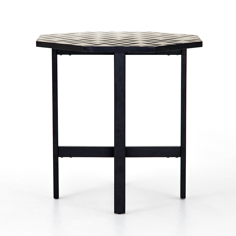 Troy Thayer Outdoor Bar Table in Black Steel (35.5' x 35.5' x 36')