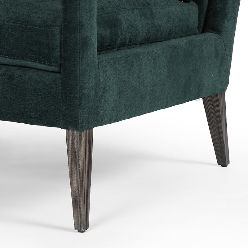 Olson Chair in Emerald Worn Velvet (30' x 36' x 34')