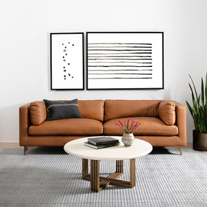 Beckwith Sofa in Natural Washed Camel (94' x 33.5' x 28.5')
