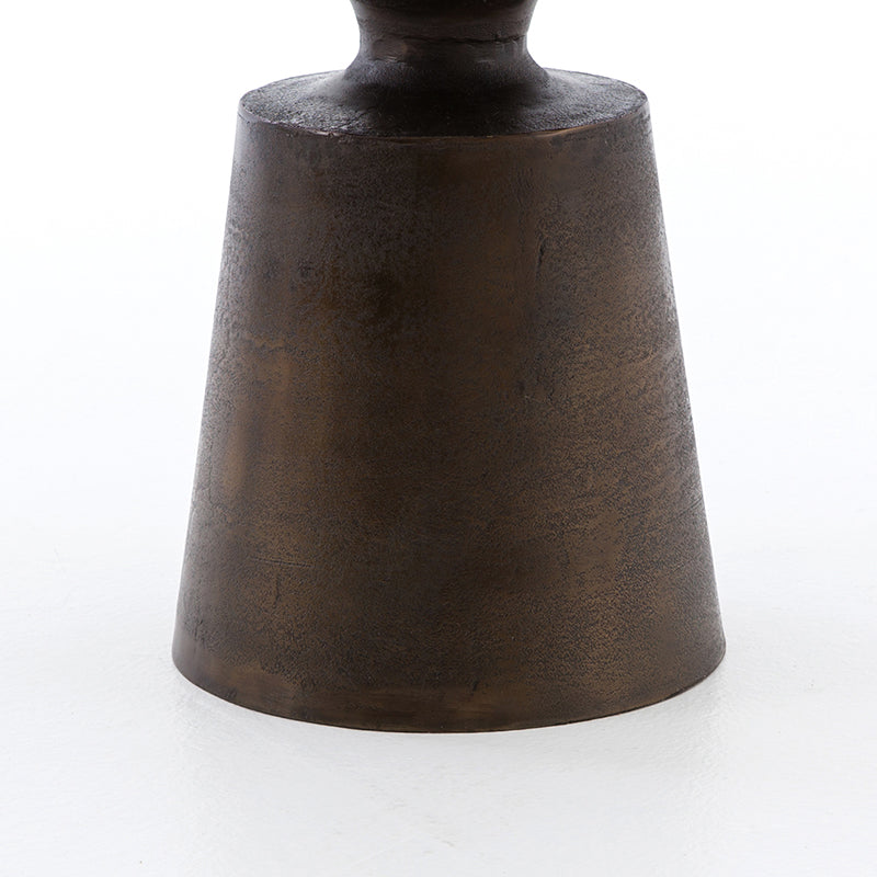 Cruz Side Table in Antique Rust (14' x 14' x 18')