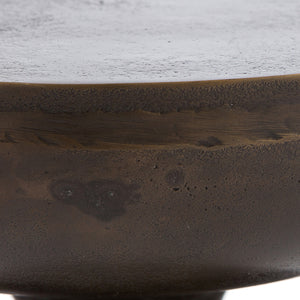 Cruz Side Table in Antique Rust (14' x 14' x 18')
