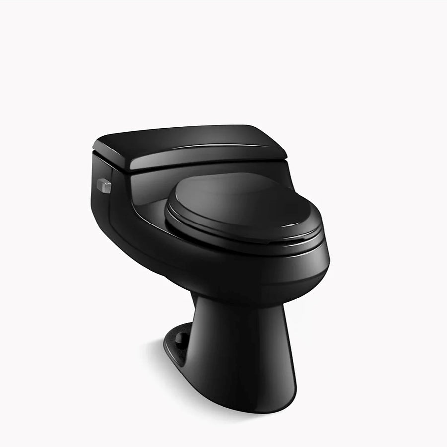San Raphael Comfort Height Elongated 1.0 gpf One-Piece Toilet in Black Black