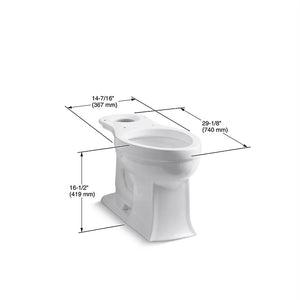 Archer Comfort Height Elongated Toilet Bowl in Black Black