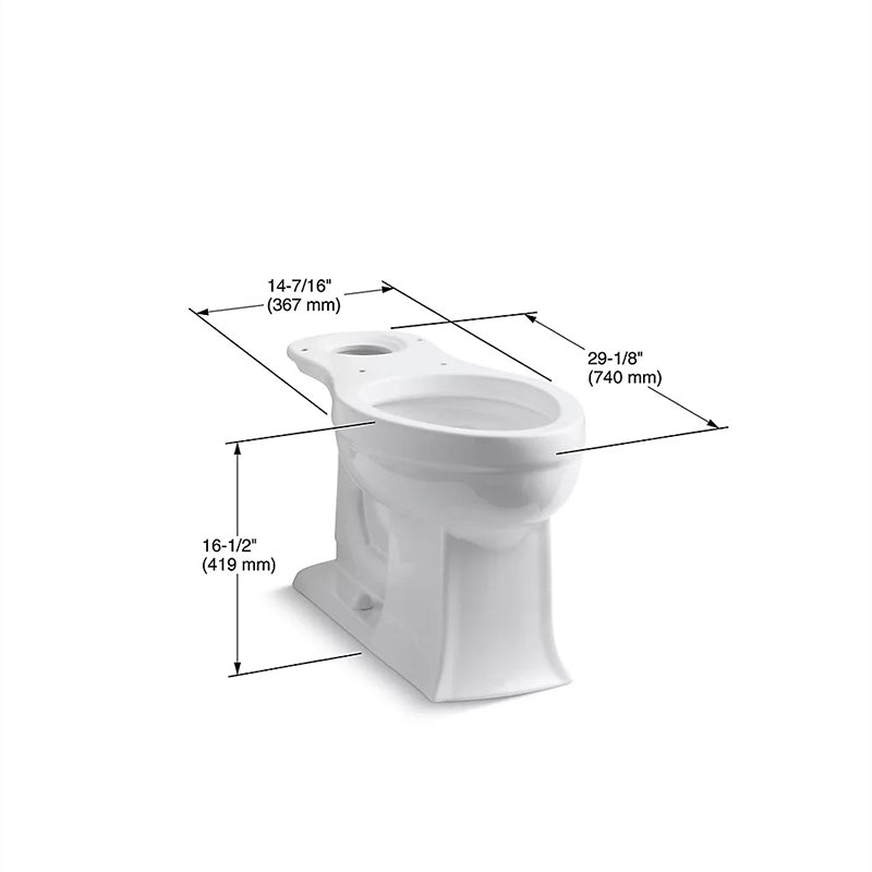Archer Comfort Height Elongated Toilet Bowl in Biscuit