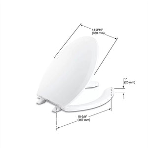 Lustra Elongated 1' Toilet Seat in White