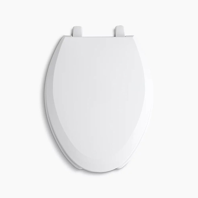 Lustra Elongated 1' Toilet Seat in White with Antimicrobial Agent