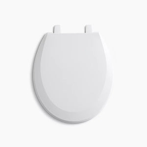 Lustra Quick-Release Round Toilet Seat in Biscuit