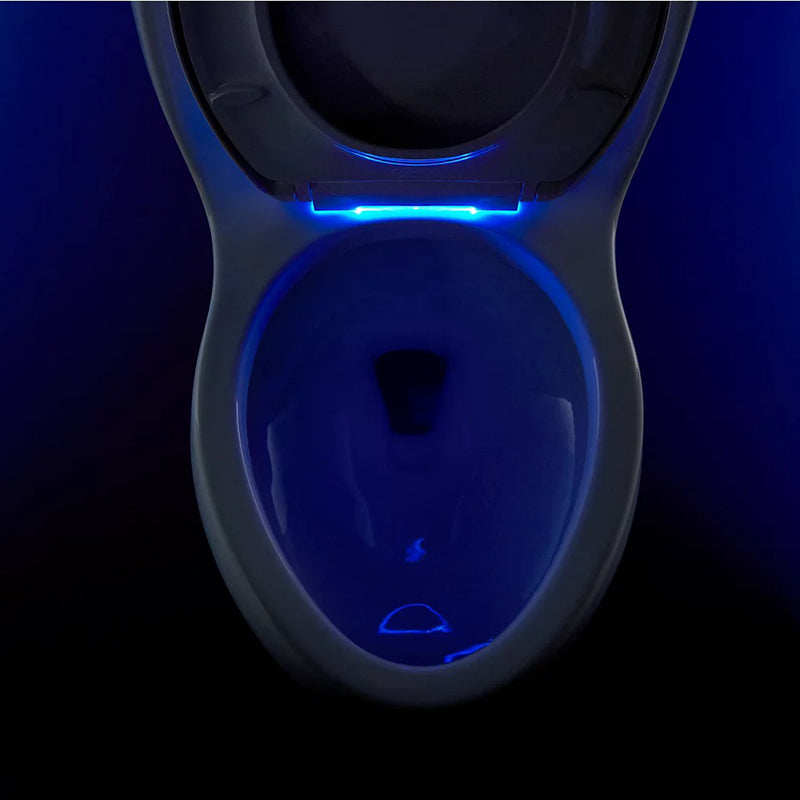 Reveal Nightlight Quiet-Close Elongated Toilet Seat in Ice Grey