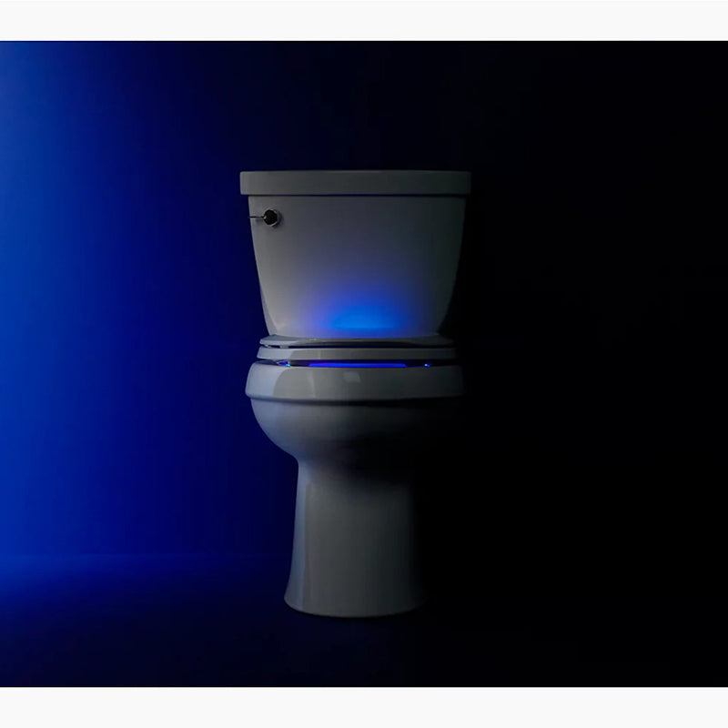 Cachet Nightlight Quiet-Close Elongated Toilet Seat in Biscuit