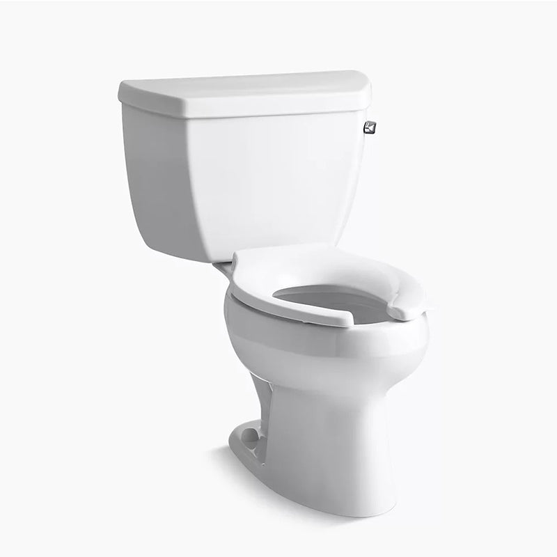 Wellworth Classic Elongated 1.6 gpf Two-Piece Toilet in White with Right Hand Trip Lever