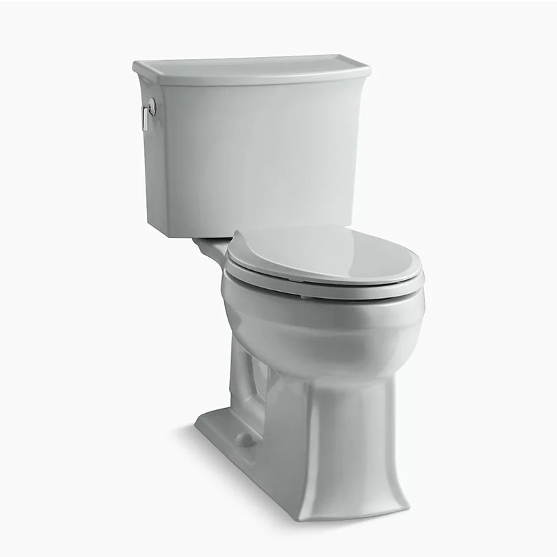 Archer Comfort Height Elongated 1.28 gpf Two-Piece Toilet in Ice Grey