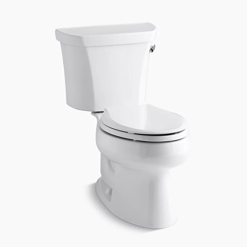 Wellworth Elongated 1.28 gpf Two-Piece Toilet in White with Right Hand Trip Lever