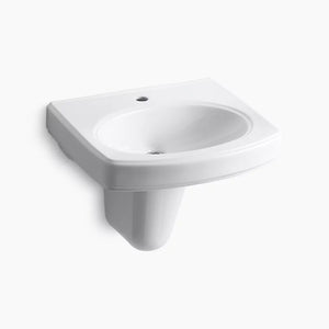 Pinoir 18' x 22' x 17.5' Vitreous China Wall Mount Bathroom Sink in White