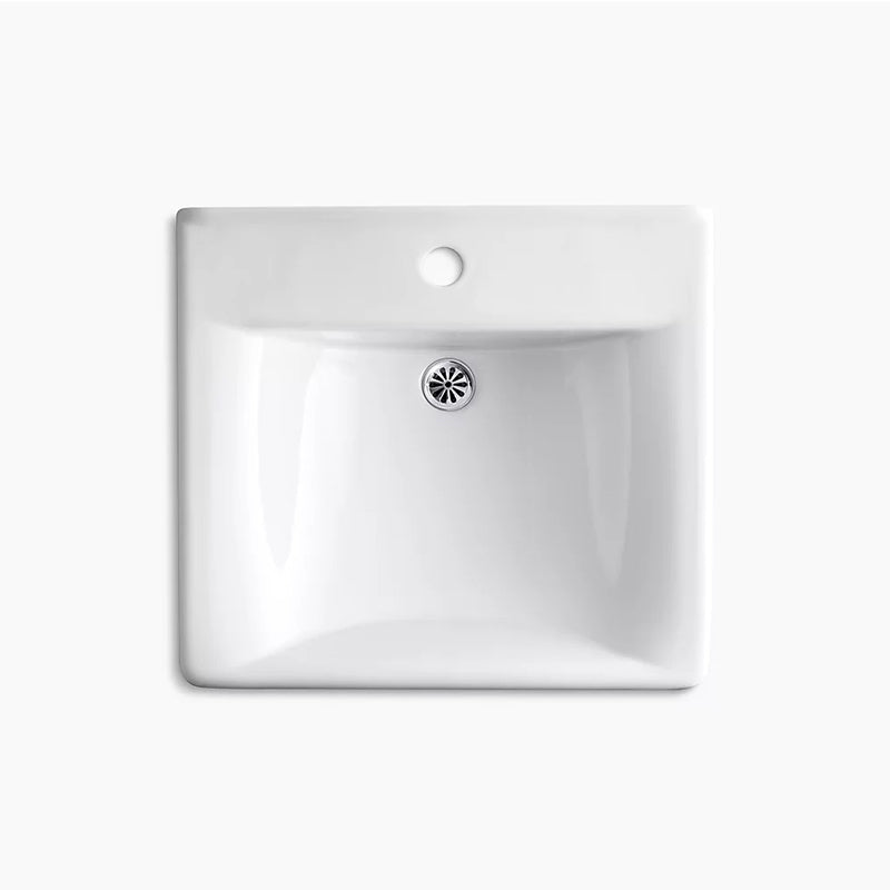 Soho 18' x 20' x 7.5' Vitreous China Wall Mount Bathroom Sink in White