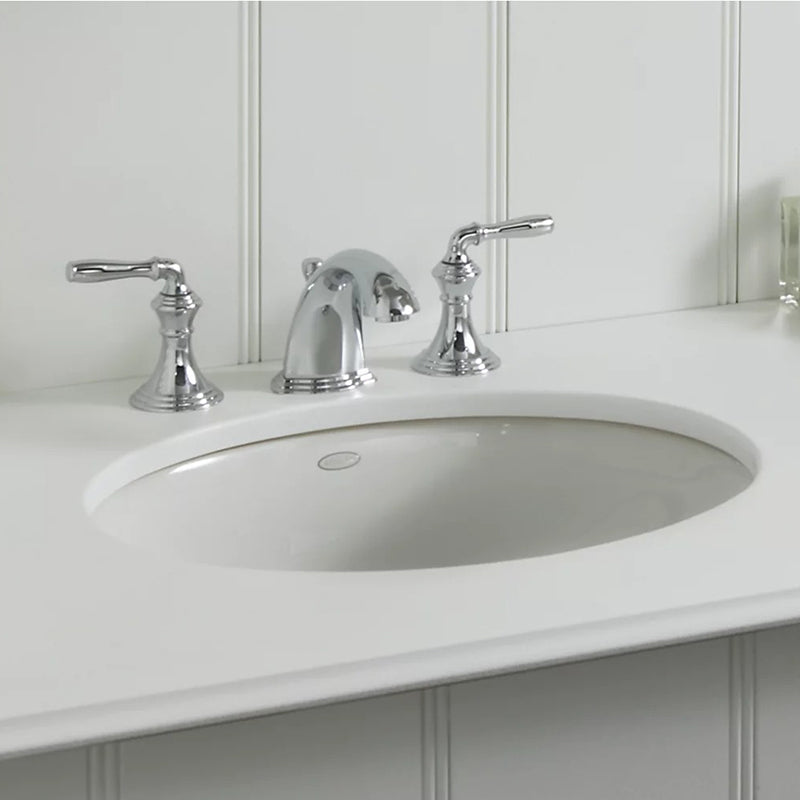 Caxton Oval 16.13' x 19.25' x 8.25' Vitreous China Undermount Bathroom Sink in White