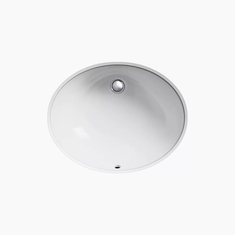 Caxton Oval 17.25' x 21.25' x 7.5' Vitreous China Undermount Bathroom Sink in Biscuit