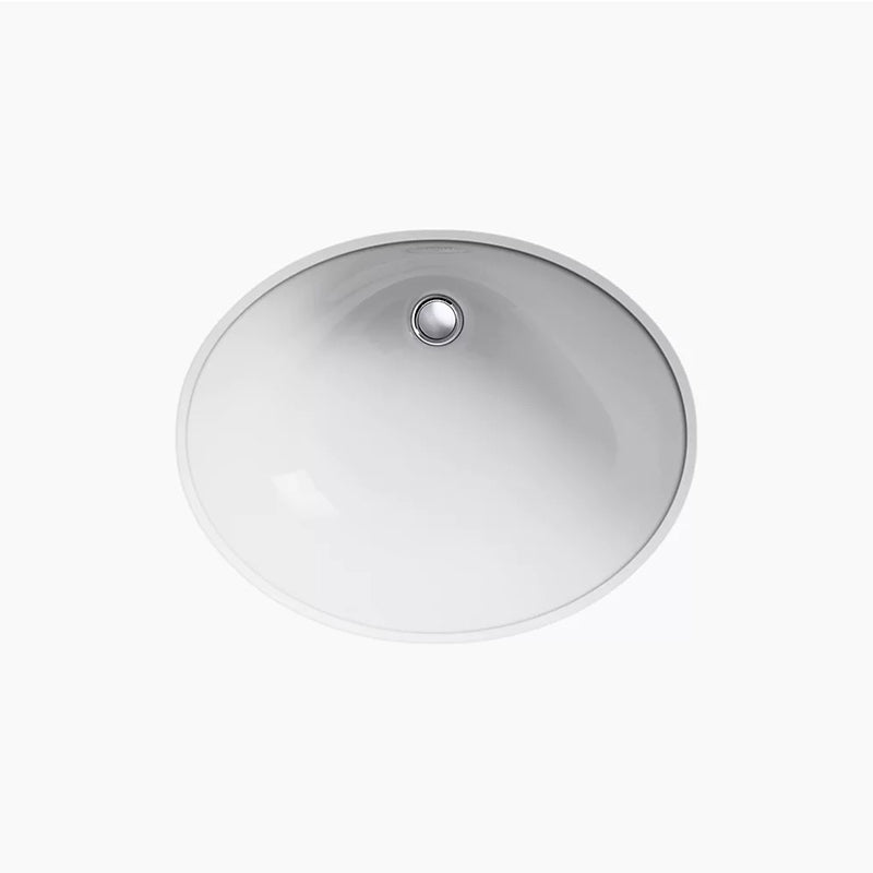 Caxton Oval 17.25' x 21.25' x 7.5' Vitreous China Undermount Bathroom Sink in White