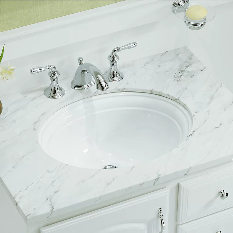 Devonshire 16.5' x 20.5' x 8.63' Vitreous China Undermount Bathroom Sink in White