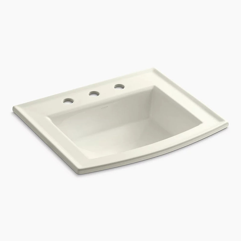 Archer 19.44' x 22.63' x 7.88' Vitreous China Drop-In Bathroom Sink in Biscuit