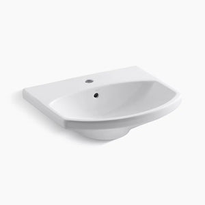 Cimarron 18.88' x 22.75' x 7.69' Vitreous China Pedestal Bathroom Sink in White