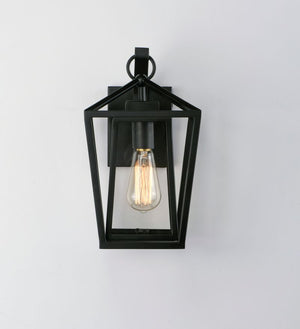 Artisan 9' Single Light Outdoor Wall Sconce in Black