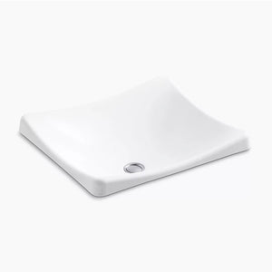 DemiLav Wading Pool 15.63' x 18.25' x 7' Enameled Cast Iron Vessel Bathroom Sink in White