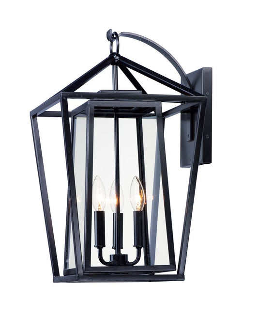 Artisan 12" 3 Light Outdoor Wall Sconce in Black