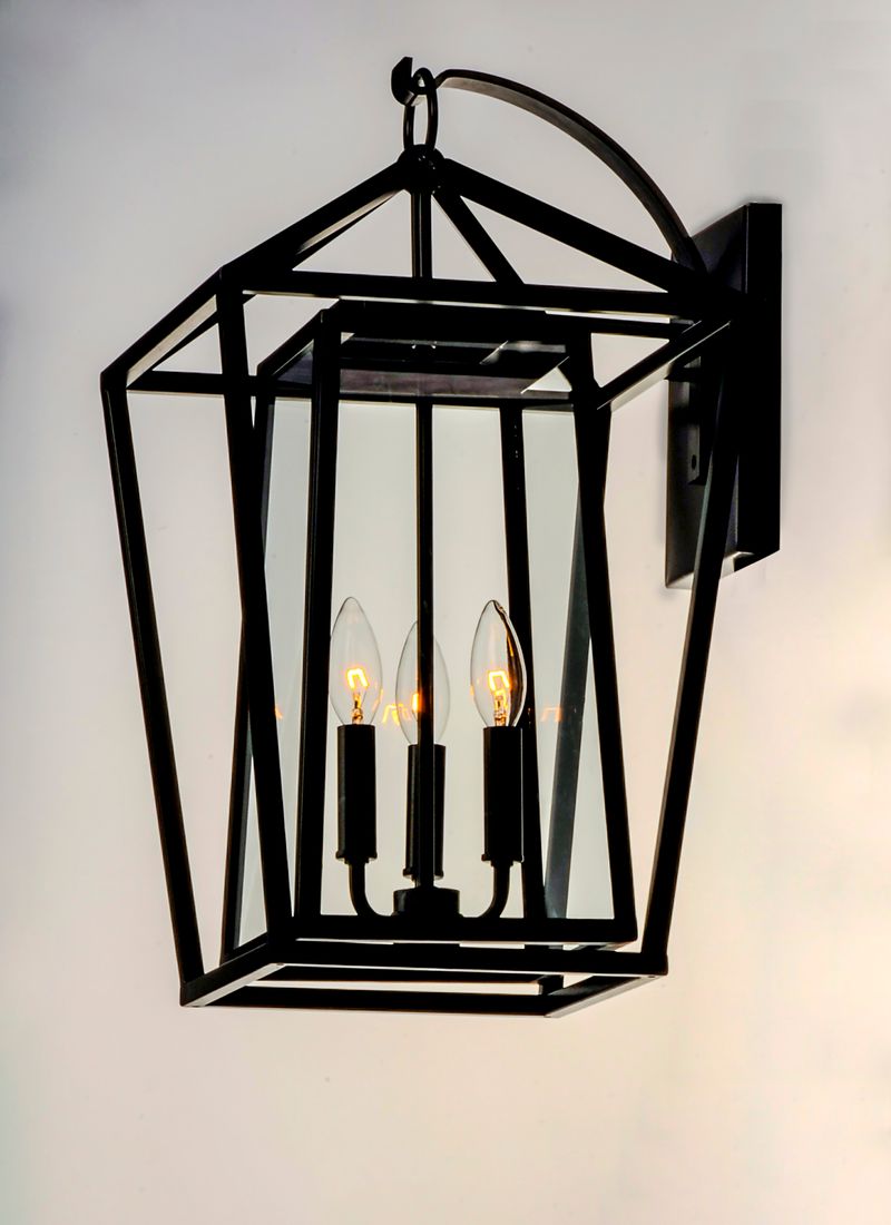 Artisan 12' 3 Light Outdoor Wall Sconce in Black